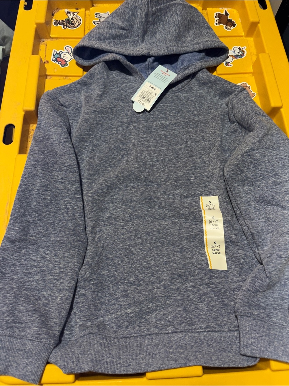 Cat & Jack Youth Heather Blue Hooded Pullover Sweater